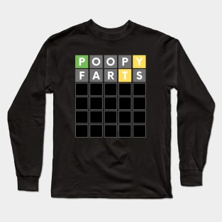 FUNNY WORD GAME POOPY FARTS Long Sleeve T-Shirt